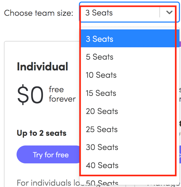 team size choose